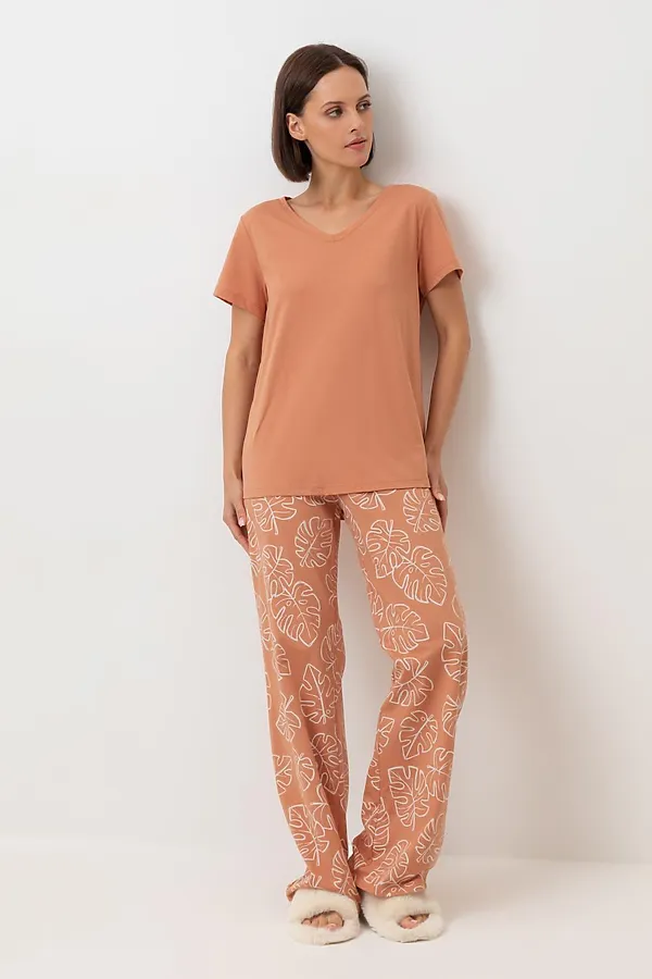 Пижама VERY NEAT, ппробковое дерево,тропические листья - фото 1