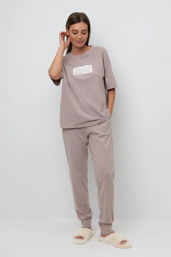 Пижама VERY NEAT, кофейный меланж - фото 1