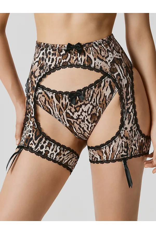 Трусы в наборе с поясом INFINITY, темно-коричневый принт - фото 1