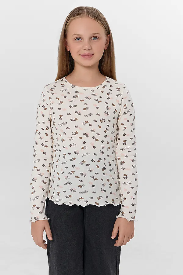 Джемпер MARK FORMELLE, цветочки на молочном - фото 1