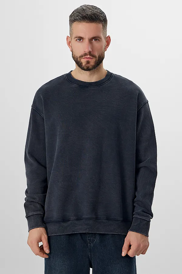 Свитшот MARK FORMELLE, acid wash неви - фото 1