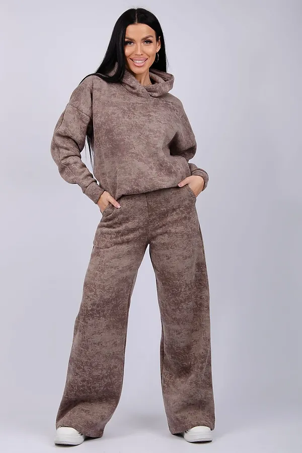 Костюм с брюками Винтаж НАТАЛИ, коричневый - фото 1