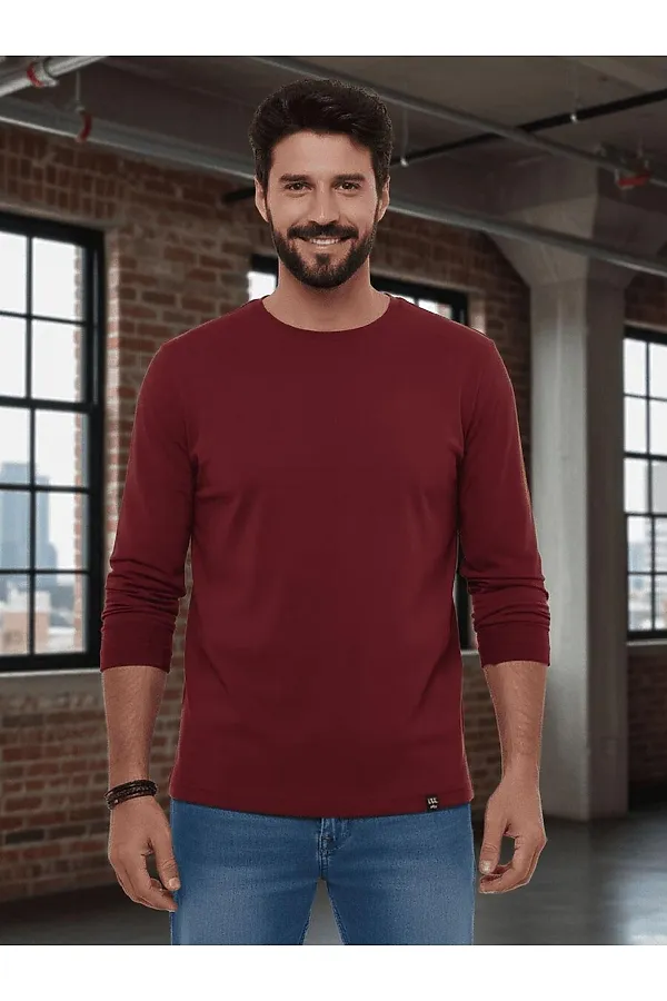 Лонгслив F5, темно-бордовый - фото 1