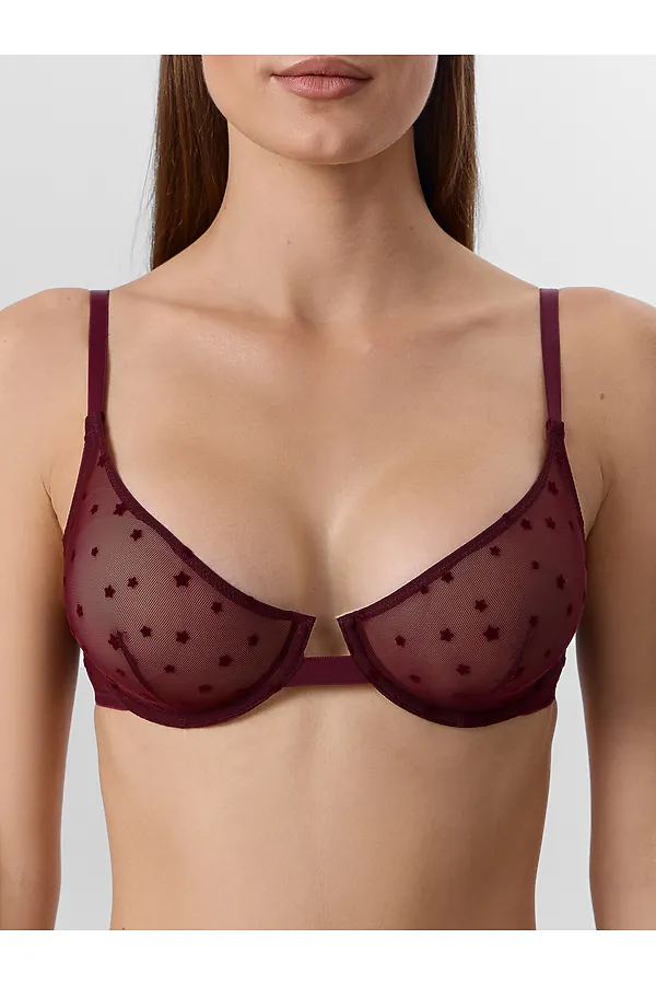 Бюстгальтер MARK FORMELLE, звезды на бордовом - фото 1
