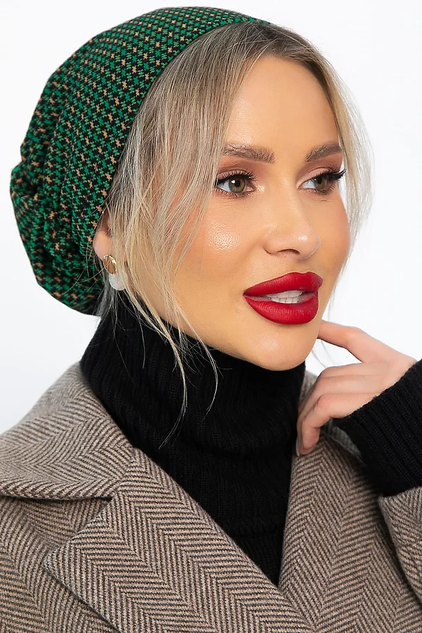 Чалма LADY TAIGA, зелено-бежевая - фото 1