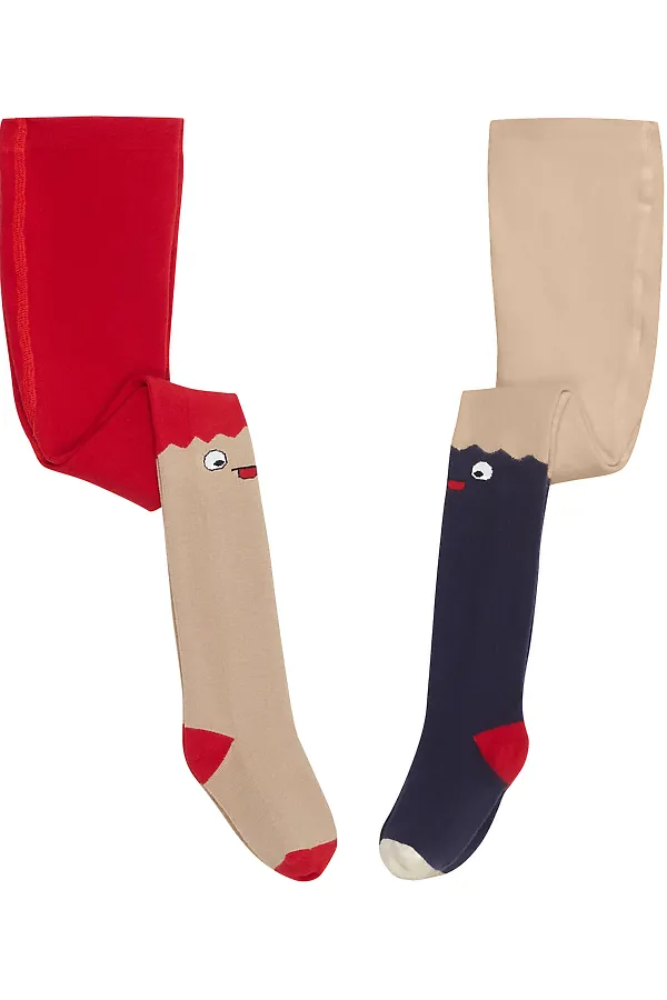 Колготки, 2 шт. SMENA, песочный/красный - фото 1