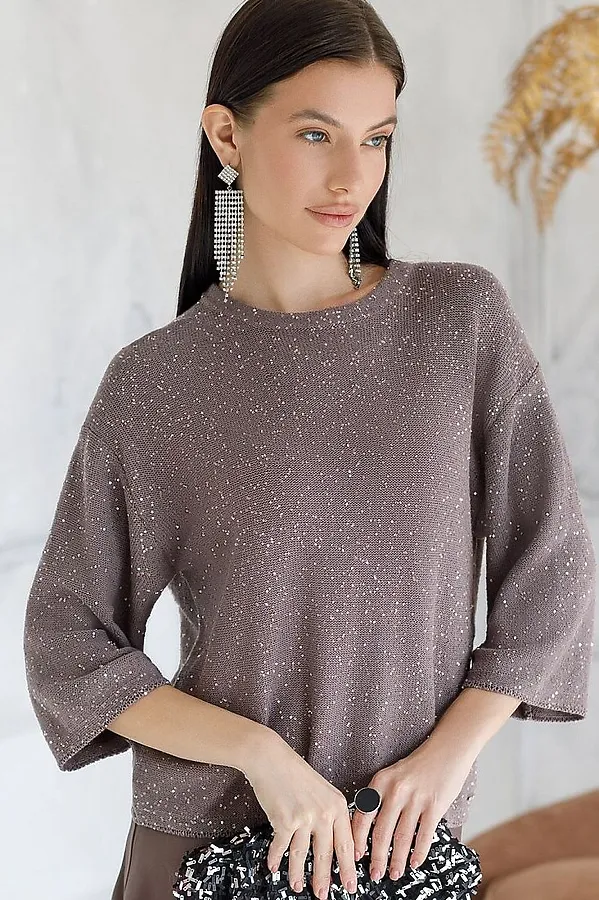 Джемпер VILATTE, кофейный - фото 1