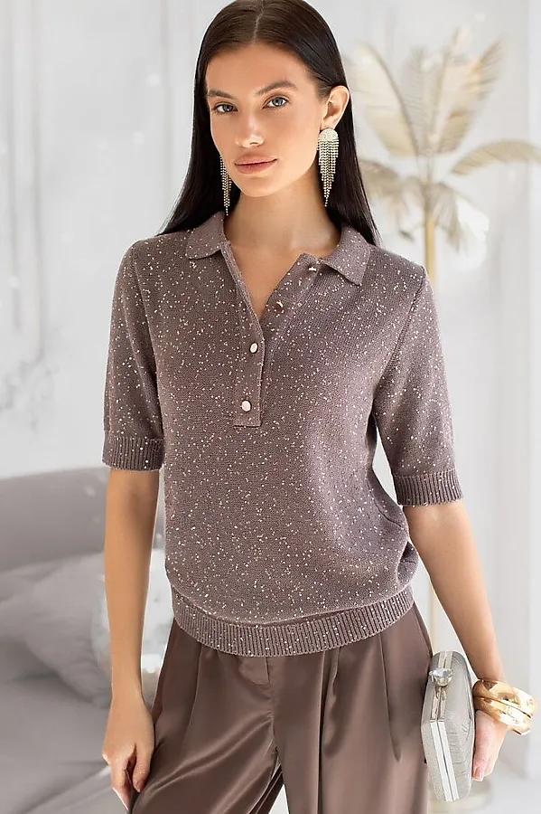 Джемпер VILATTE, кофейный - фото 1