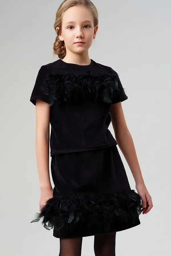 Комплект (Джемпер+Юбка) PLAYTODAY, черный - фото 1