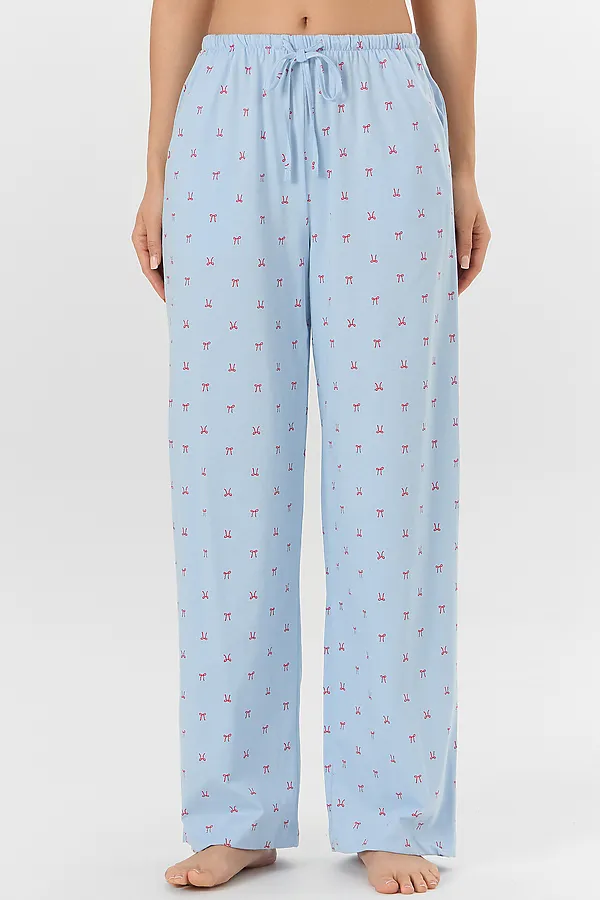 Брюки MARK FORMELLE, бантики на голубом - фото 1