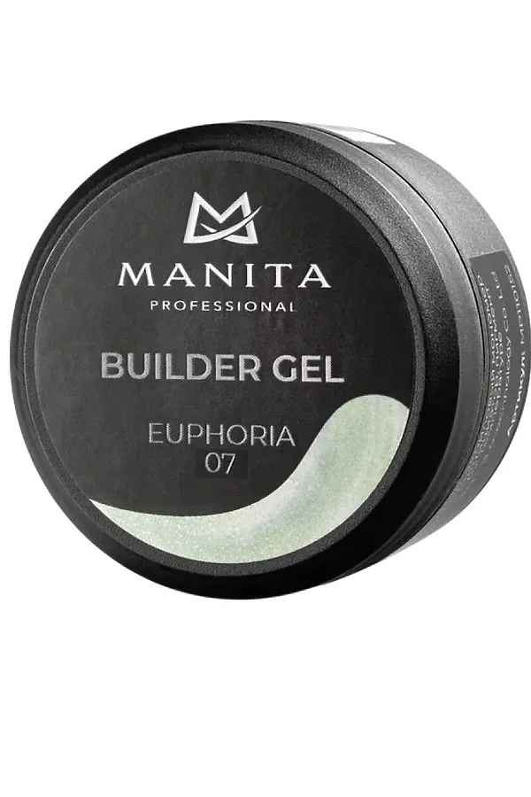 Manita Professional Гель моделирующий для ногтей с хлопьями юки / Builder Gel Euphoria №07, 15 мл KRISTALLER, euphoria №07 - фото 1