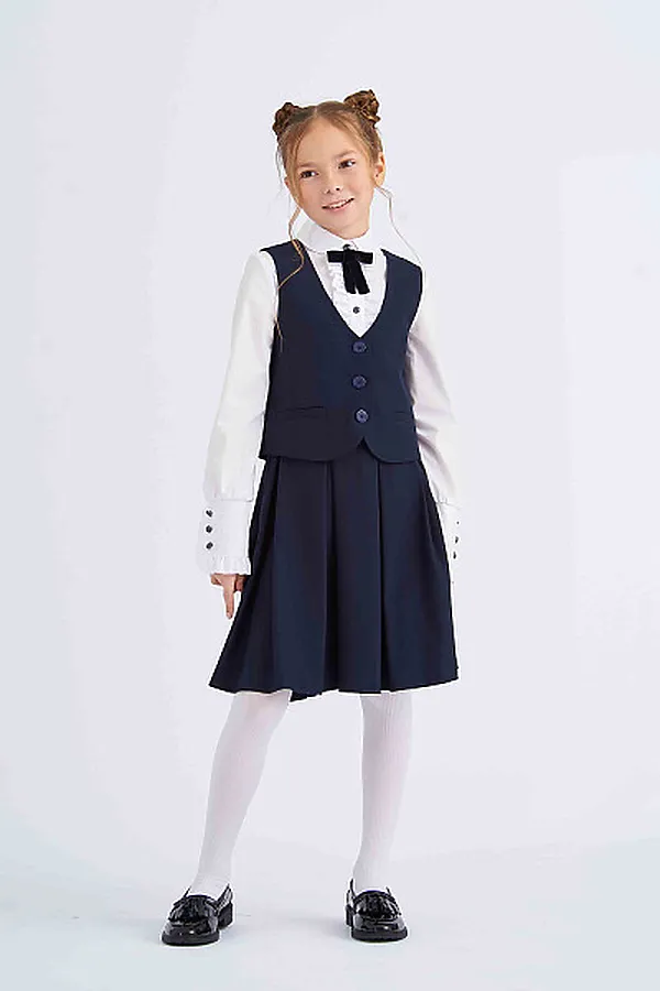 Комплект (Жилет+Юбка) SMENA, синий - фото 1