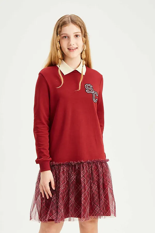 Платье SMENA, бордовый - фото 1