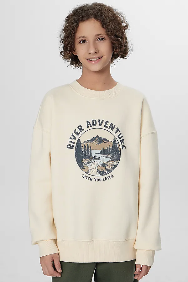 Свитшот MARK FORMELLE, топленое молоко +печать - фото 1