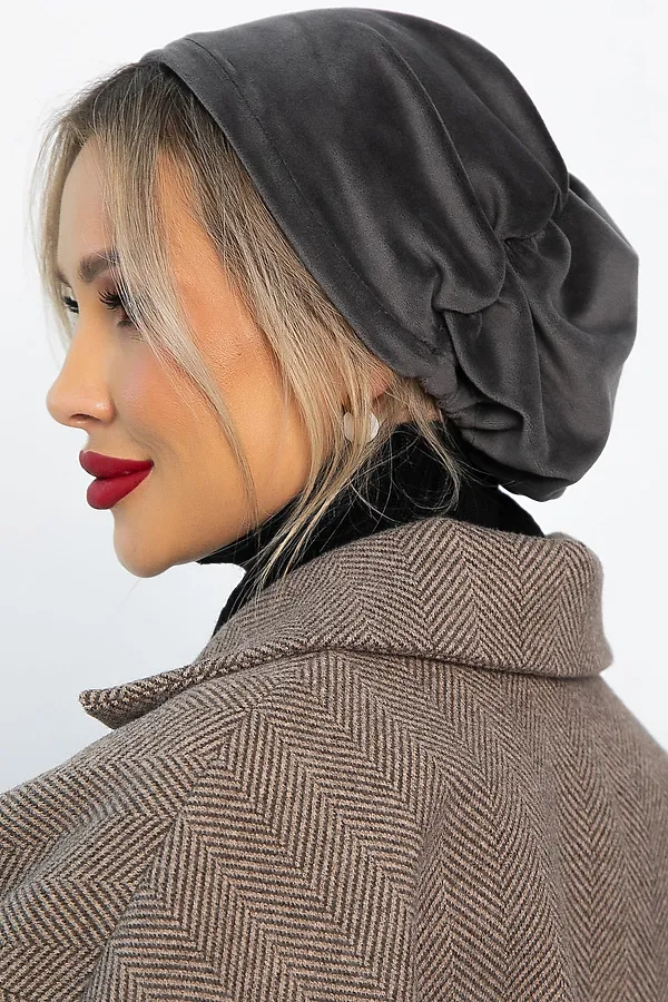 Чалма с резинкой LADY TAIGA, серая - фото 1