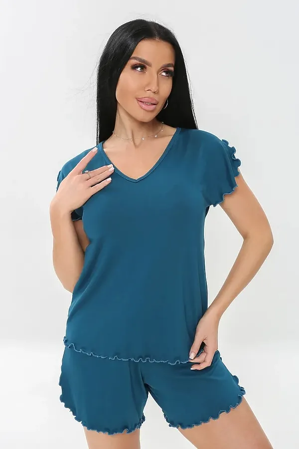 Пижама с шортами 375708 НАТАЛИ, изумрудный - фото 1