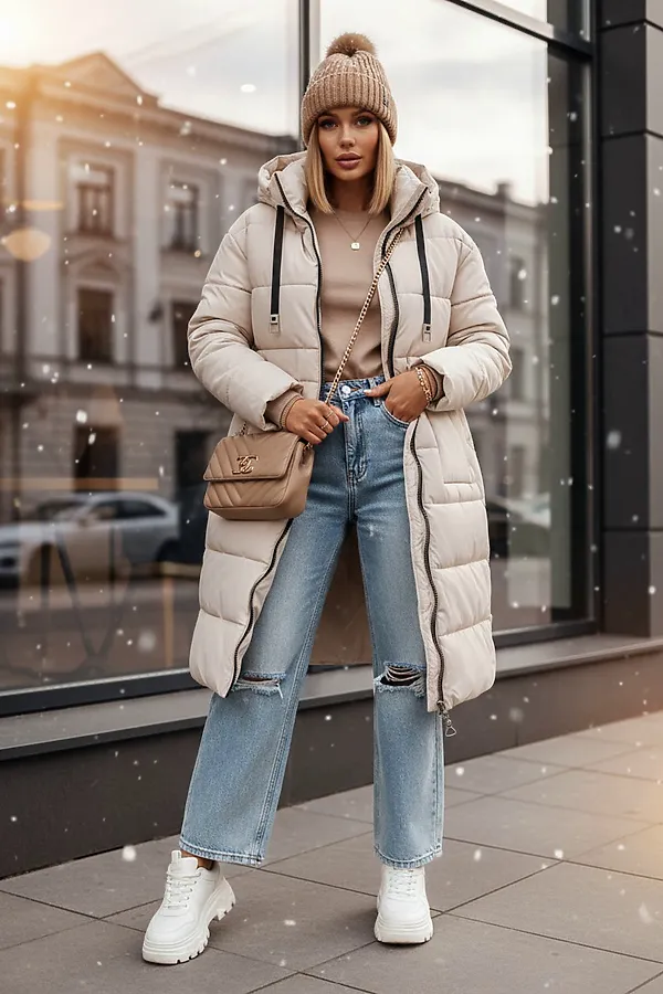 Куртка зимняя арт. 2829 НАТАЛИ, бежевый - фото 1