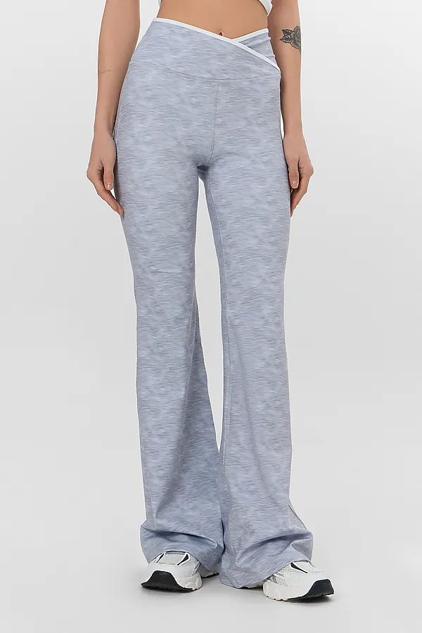 Брюки MARK FORMELLE, серый меланж +печать - фото 1