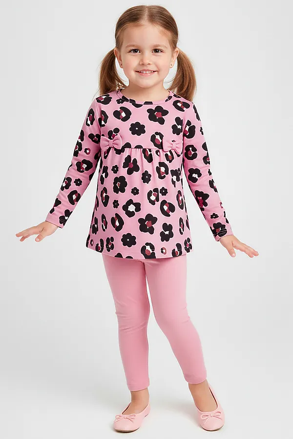 Комплект (Джемпер+Леггинсы) YOULALA, розовый - фото 1