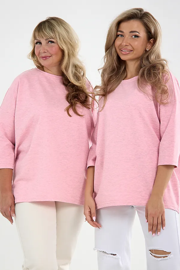 Лонгслив Футер life (к/р) НАТАЛИ, розовый - фото 1