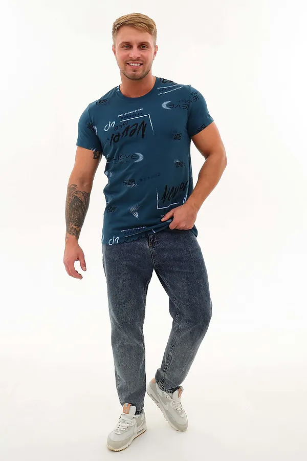 Футболка 002 НАТАЛИ, петроль - фото 1