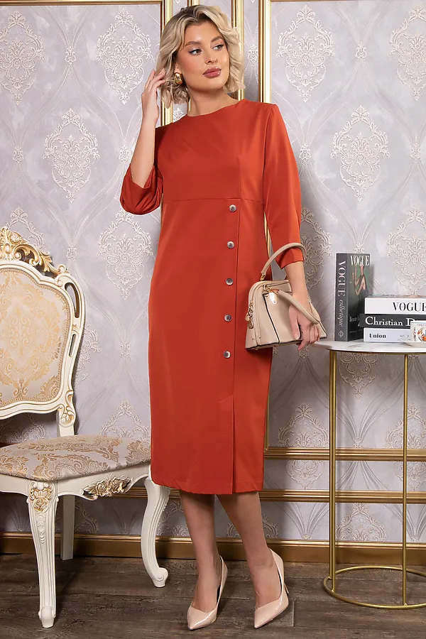 Платье LADY TAIGA, оранжевое - фото 1