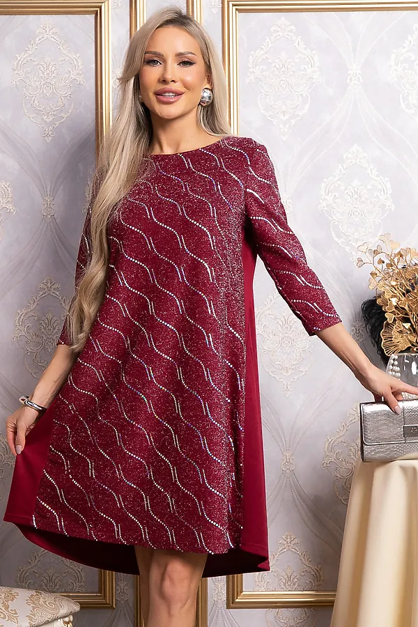 Платье LADY TAIGA, темно-красное - фото 1