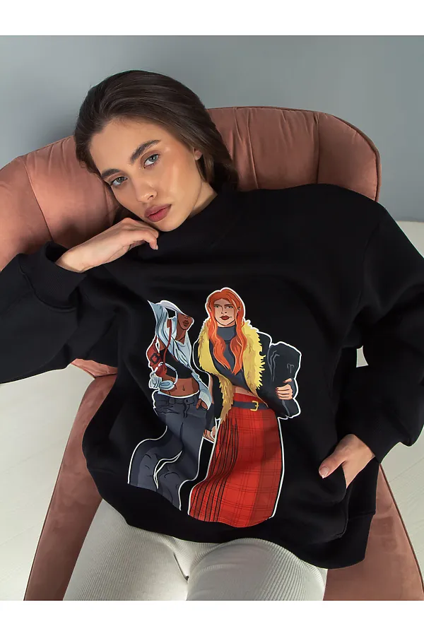 Свитшот KOSMOS, черный - фото 1