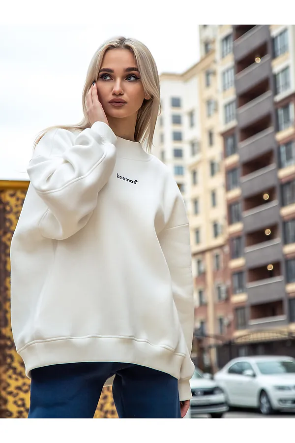 Свитшот KOSMOS, молочный - фото 1