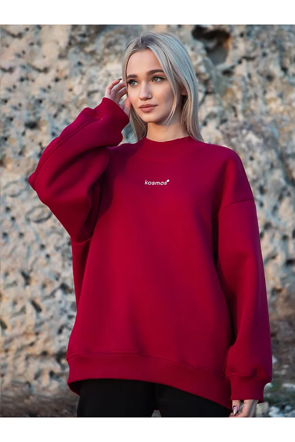 Свитшот KOSMOS, бордо - фото 1