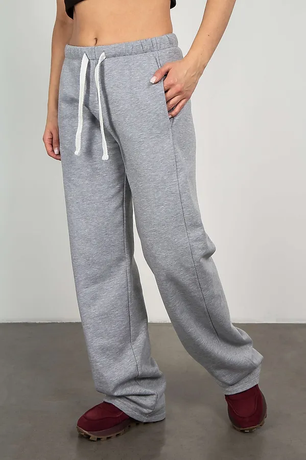 Брюки KOSMOS, серый меланж - фото 1