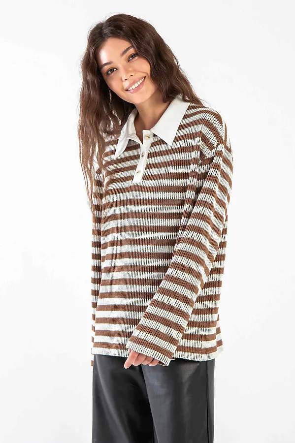 Поло KOSMOS, коричневый - фото 1