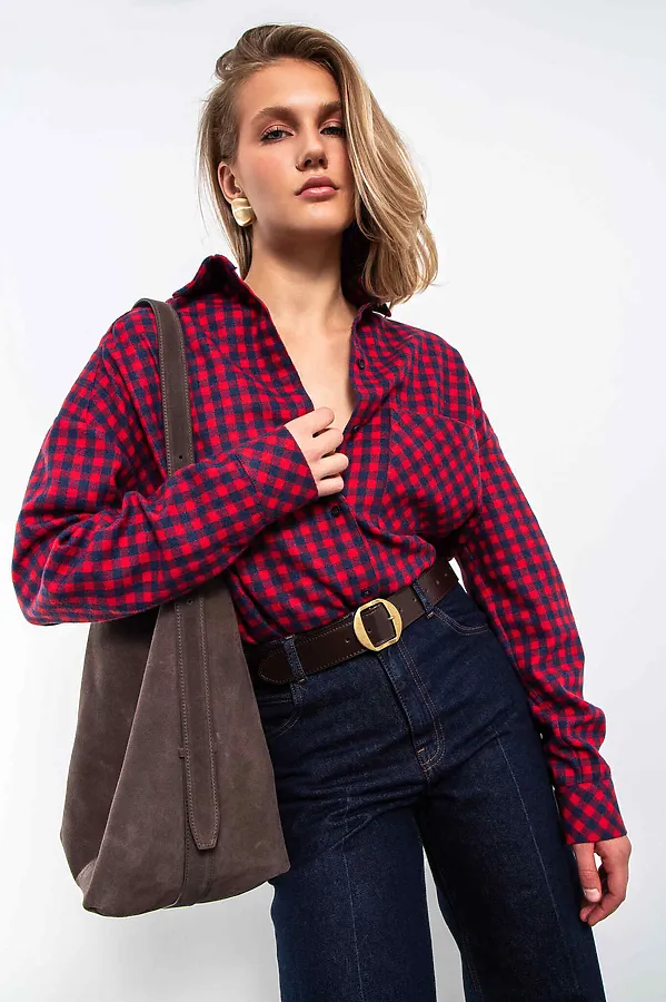 Рубашка KOSMOS, красный/синий - фото 1