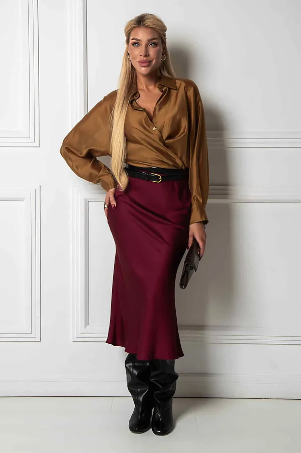Юбка KOSMOS, бордо - фото 1