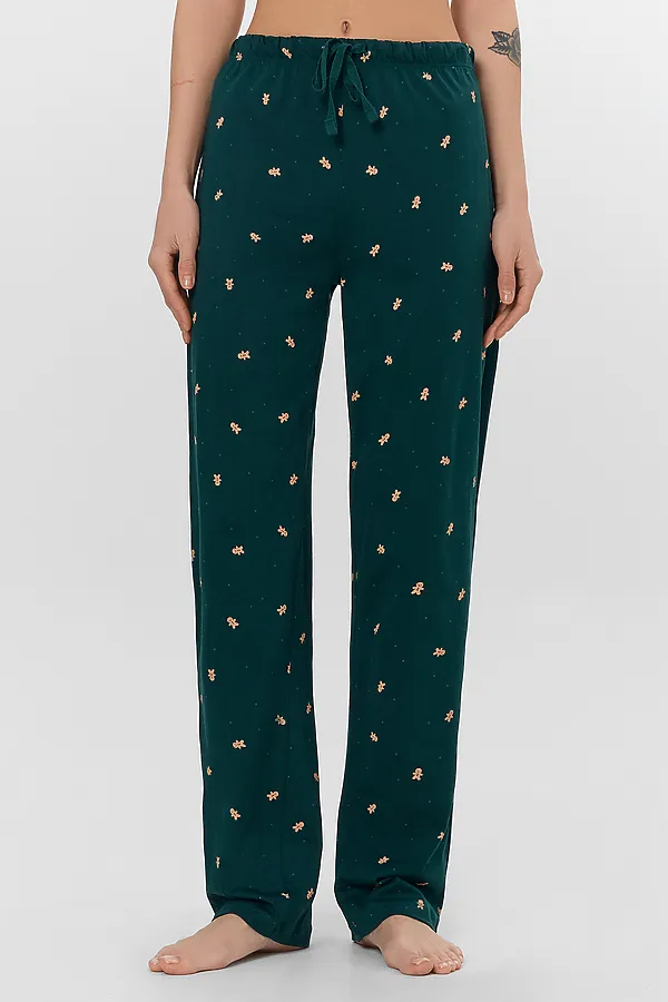 Брюки MARK FORMELLE, печеньки на т.зеленом - фото 1