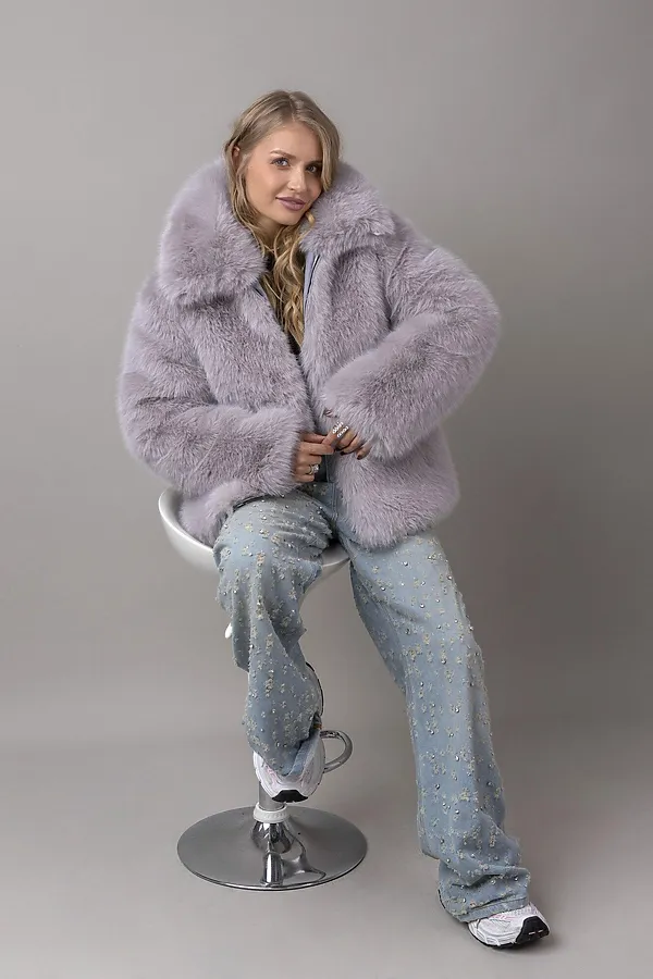 Шуба BATIK, серый - фото 1