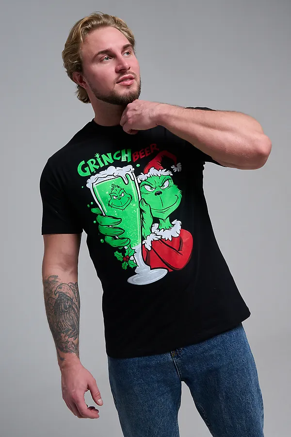 8582 футболка унисекс НАТАЛИ, черный+гринч - фото 1