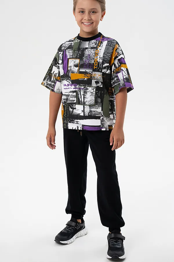 Комплект (Футболка+Брюки) PLAYTODAY, разноцветный - фото 1