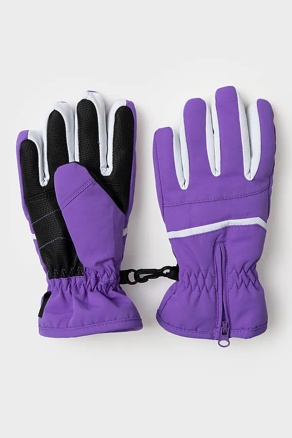 Перчатки PLAYTODAY, сиреневый,белый,черный - фото 1