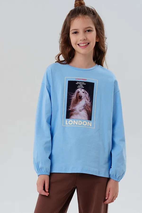 Лонгслив PLAYTODAY, голубой - фото 1