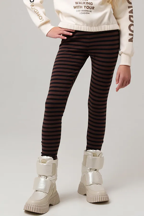 Леггинсы PLAYTODAY, черный,коричневый - фото 1