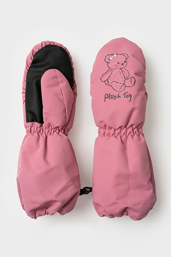 Варежки PLAYTODAY, розовый,черный - фото 1