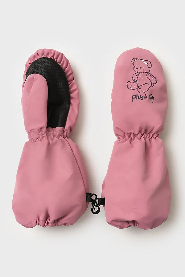 Варежки PLAYTODAY, розовый,черный - фото 1