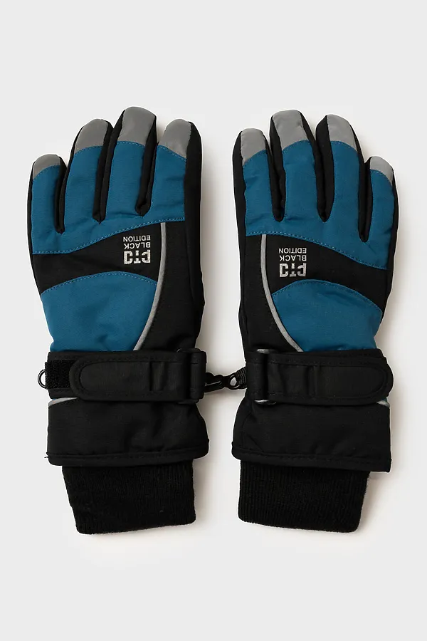 Перчатки PLAYTODAY, черный,тёмно-синий,светоотражающий - фото 1