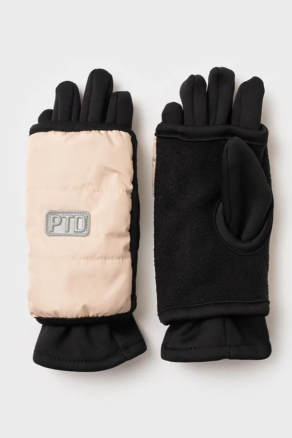 Комплект (Митенки+Перчатки) PLAYTODAY, черный,золотой - фото 1