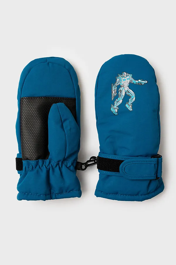 Варежки PLAYTODAY, тёмно-синий,черный - фото 1