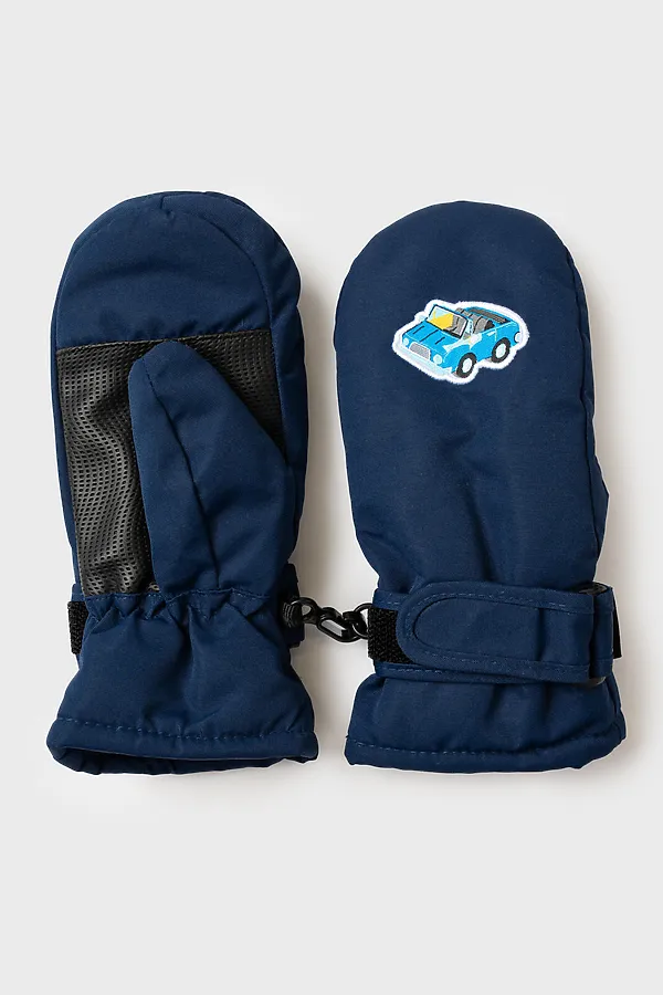 Варежки PLAYTODAY, тёмно-синий,черный - фото 1