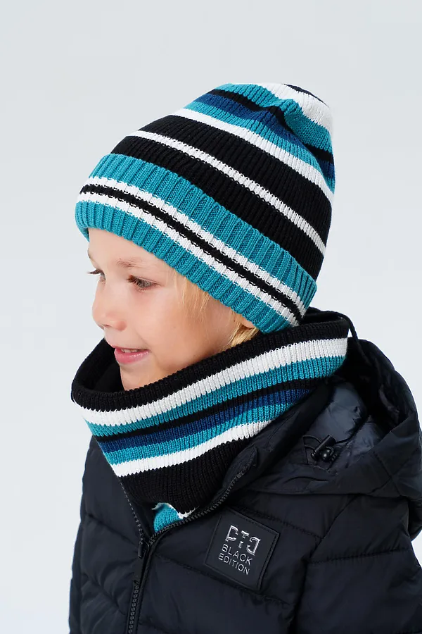 Комплект (Шапка+Снуд) PLAYTODAY, разноцветный - фото 1