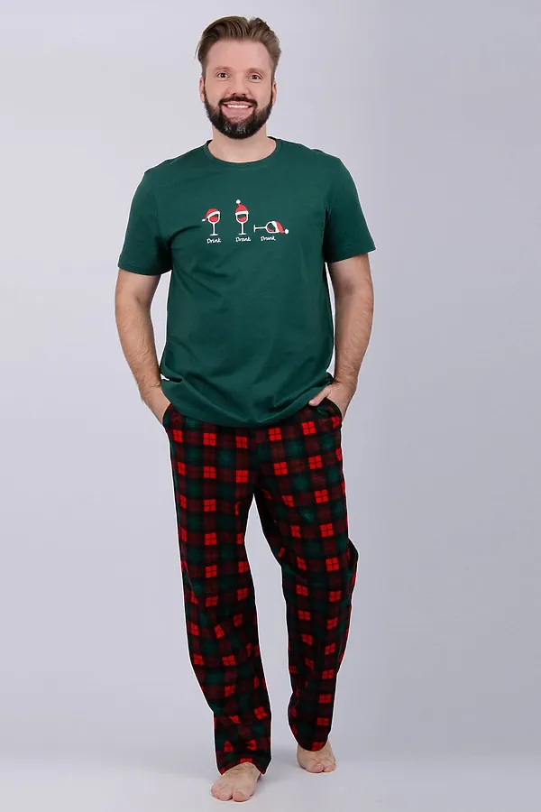 Пижама с брюками Дилан НАТАЛИ, зеленый - фото 1