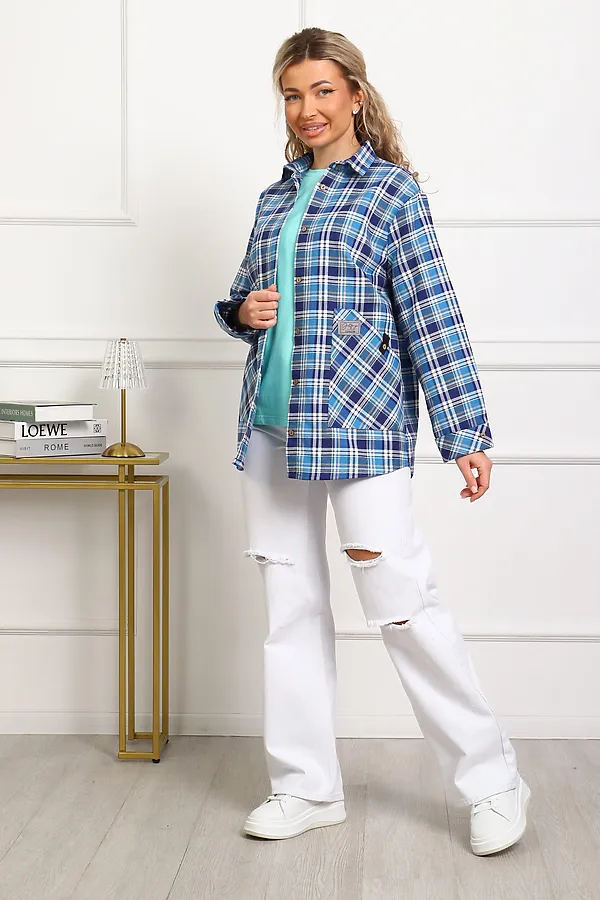 Рубашка 1094 НАТАЛИ, синий - фото 1